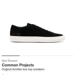 Common Projects Navy Suede Achilles Low Top